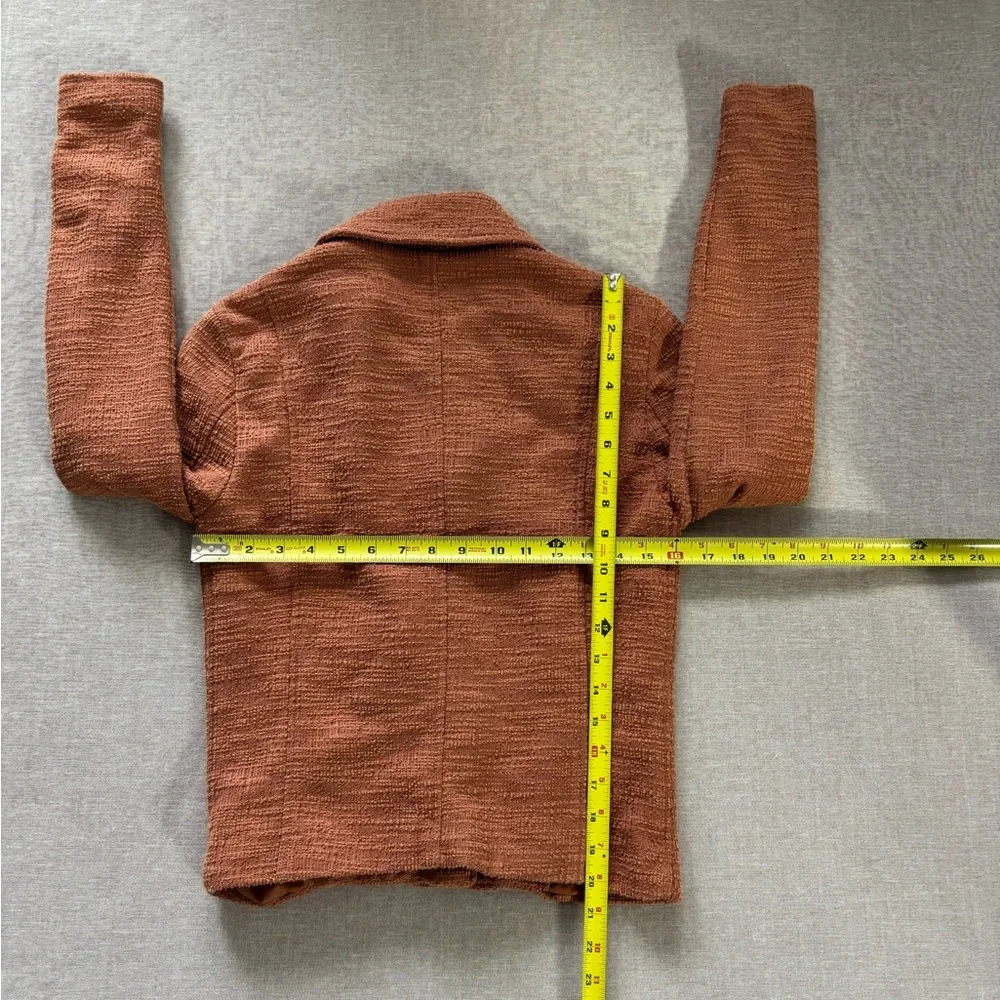 Nine West textured knit motorcycle jacket.